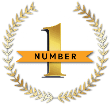 Voted South Africa tour operator badge with gold number 1 and laurel wreath.